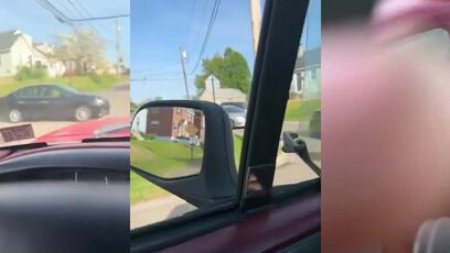 Delco Woman takes a DUMP on a car during road rage