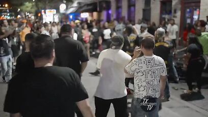 Bikers vs gang in Texas street fight