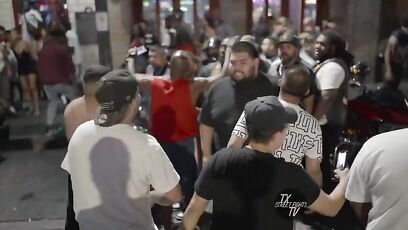 Bikers vs gang in Texas street fight