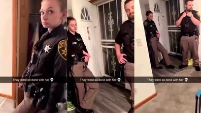 When you're entitled, but the cop only weighs 12 lbs