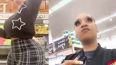 Woman with massive dumper has supermarket incident