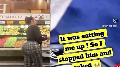 Woman with massive dumper has supermarket incident
