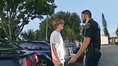Young guy challenges cop, then FINDS OUT