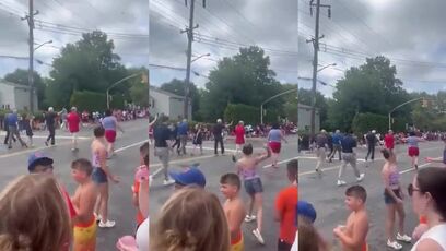 Watch this kid DRILL a politician with a water balloon