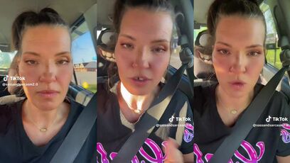 Trump-hater with Michael Strahan teeth runs her mouth