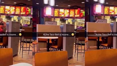 When she gives you that look in TACO BELL