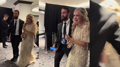 Erika Kirk being rushed out after shooting at White House Correspondent Dinner