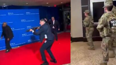 Footage shows guns drawn