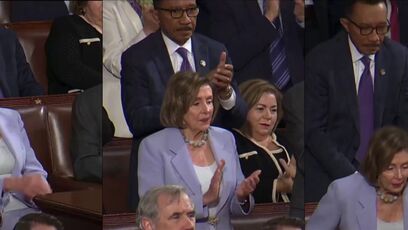 Was Nancy Pelosi's dentures falling out?