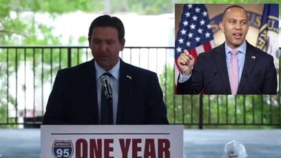 'mAximUm wArfARe" - DeSantis makes Hakeem Jeffries look dumb as ever