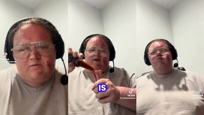 How to swallow 4 wieners at once