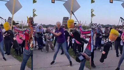 Wearing shirt about "kindness" while being violent