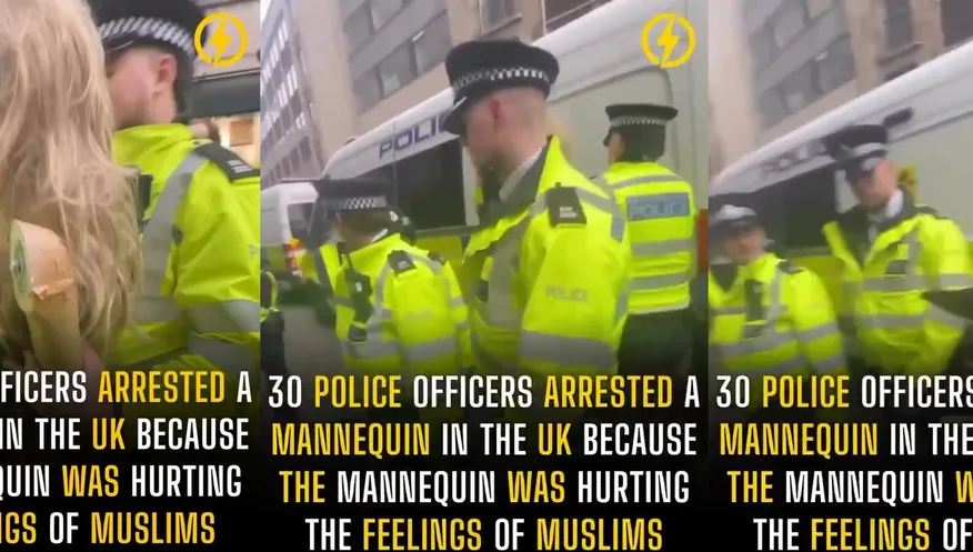 30 British police sent to arrest mannequin because it offended muslims