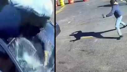 Woman runs over ex-boyfriend at Philly car wash