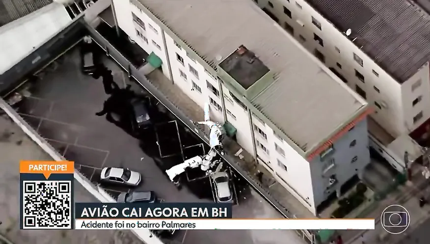 Plane crashes straight into a building in Brazil