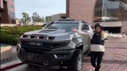 Bullet Proof SUV has standard V8 and plenty of room for kiddos