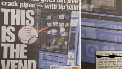 Vending machine with crack pipes installed - guess the Democrat city!