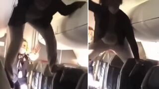 'Seems a bit demonic': woman went wacky on airplane and it's on video