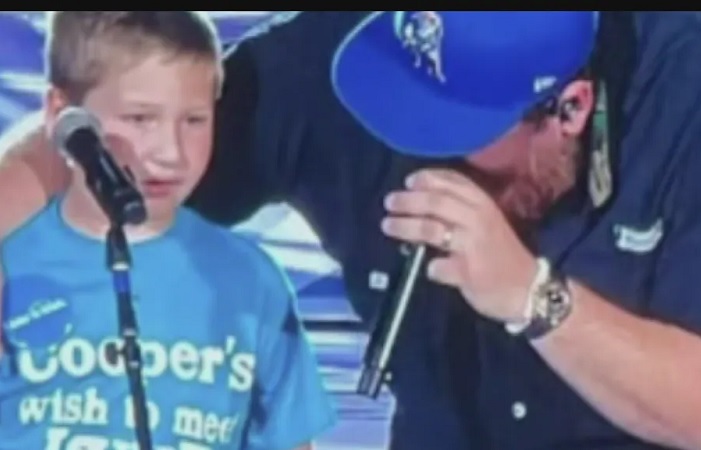Heartbreaking moment Georgia boy with leukemia meets Luke Combs