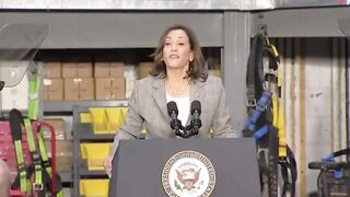 Kamala Harris claims her and Joe 'delivered strong and steady growth' - but no one really believes that