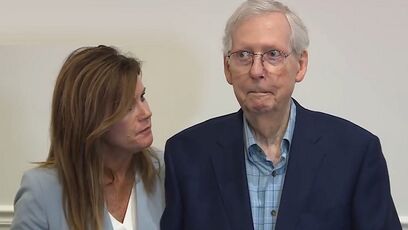 "Did you hear the question, Senator?": Mitch McConnell freezes, appears to stare into space