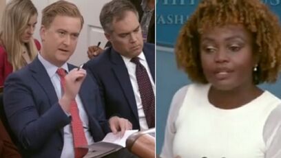 Doocy makes KJP look really bad when confronted on crime-ruined Democrat cities