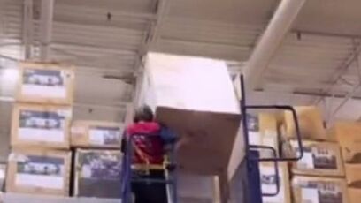 Video of Lowe's employee struggling with box leads to resignation