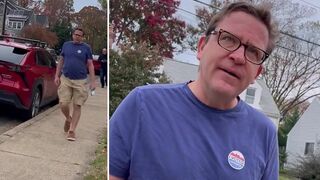 Progressive goes on profanity-laced tirade toward Republican poll greeter in Arlington, Election Day 2023