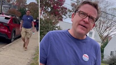 Progressive goes on profanity-laced tirade toward Republican poll greeter in Arlington, Election Day 2023