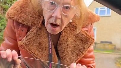 Someone's grandma terrorizes man sitting in parked car