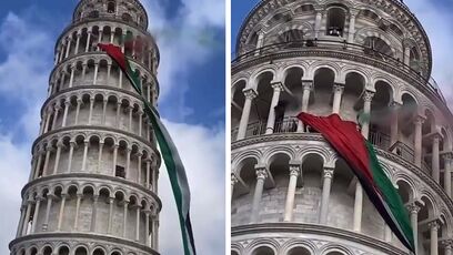 Leaning Tower of Pisa vandalised, video shows