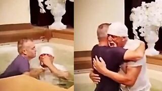 "Total surrender and dedication to Jesus": Hulk Hogan shares baptism video