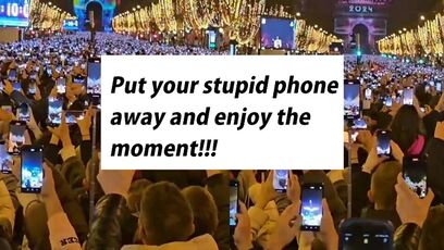 Video from NYE proves why smart phones are the WORST inventions ever