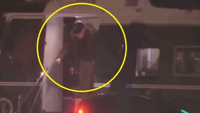 Joe Biden hits head on helicopter AGAIN