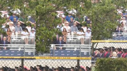 Melania's outfit stuns at Barron's graduation