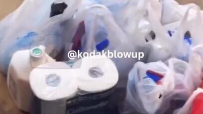Woman upset her baby's daddy bought groceries instead of giving cash