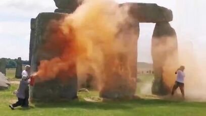 Activists vandalize ancient Stonehenge