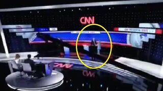 Jill Biden walks off debate stage with Joe Biden