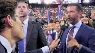 "Get out of here" - "Clowns" - Trump Jr. torches MSNBC reporter