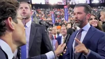 "Get out of here" - "Clowns" - Trump Jr. torches MSNBC reporter