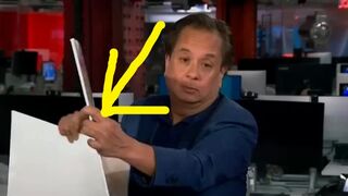 George Conway mocked for 'pathetic' 'finger-pointing' prop on MSNBC