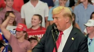 Trump had crowd cracking up after joke