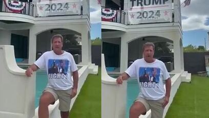 "I'm not paying the fines" - Guy with HUGE Trump signs