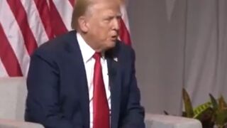 Donald Trump shuts down race-bait question