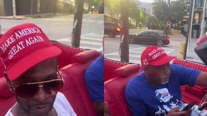 Atlanta folks with pro-Trump gear is NOT a good look for Kamala