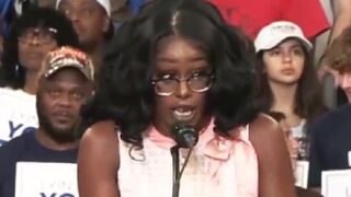 Kamala gets called out for "destroying" families