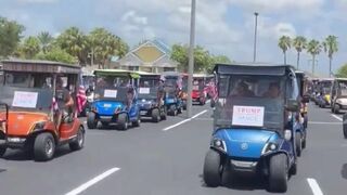 Golf Carts for Trump take over Florida streets