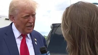 "We're in danger standing here" - Trump says...