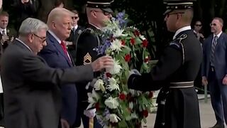 Trump visits Arlington on anniversary of 13 American service members dying during withdrawal from Afghanistan