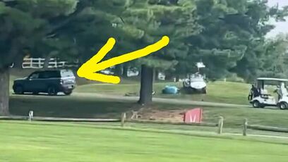 Ford Bronco runs amok on golf course, committing hit and run